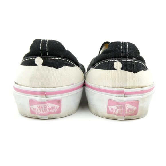 Vans Pink Black White Print Canvas Slip-On Shoes Women's 9.5/Men's 8 - Picture 3 of 15